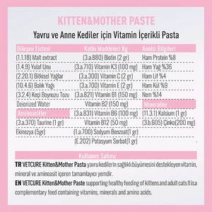 Vetcure Kitten Kedi Yavru ve Anne Enerji Desteği Paste 100 gr - 2