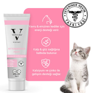 Vetcure Kitten Kedi Yavru ve Anne Enerji Desteği Paste 100 gr - 2