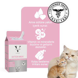 Vetcure Kitten Milk Yavru ve Anne Kedi İçin Tamamlayıcı Süt Tozu Takviyesi 200 gr - 2