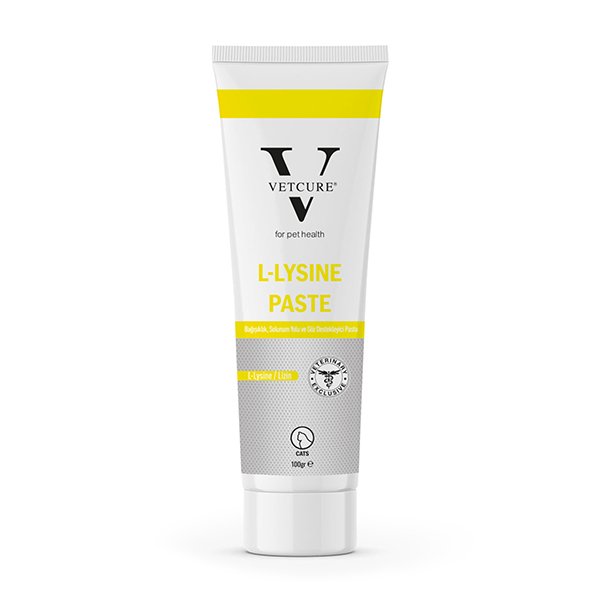 Vetcure L-Lysine Kedi Bağışıklık ve Solunum Yolu Destekleyici Paste 100 gr - 1
