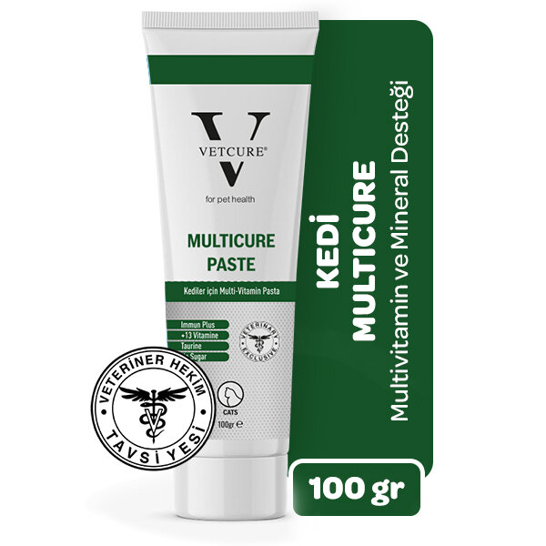 Vetcure Multicure Kedi Multivitamin ve Mineral Desteği Paste 100 gr - 1
