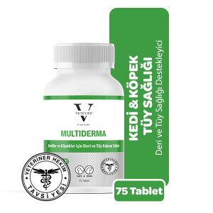 Vetcure Multiderma Kedi ve Köpek Deri Tüy ve Tırnak Sağlığı Destekleyici 75 Tablet - 2