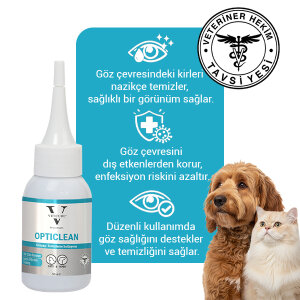 Vetcure Opticlean Kedi ve Köpek Göz Temizleme Solüsyonu 50 ML - 3