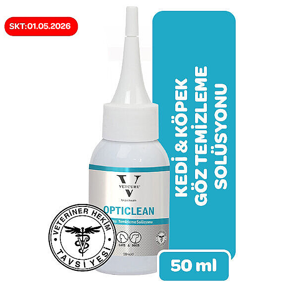 Vetcure Opticlean Kedi ve Köpek Göz Temizleme Solüsyonu 50 ML - 1
