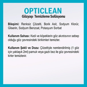 Vetcure Opticlean Kedi ve Köpek Göz Temizleme Solüsyonu 50 ML - 2