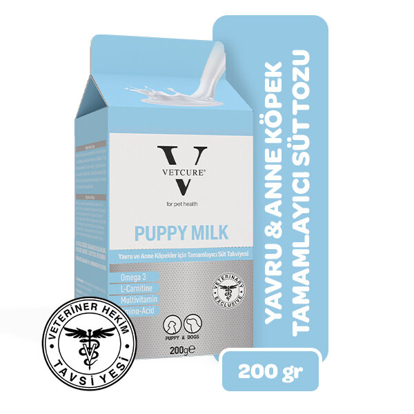 Vetcure Puppy Milk Yavru ve Anne Köpek İçin Tamamlayıcı Süt Tozu Takviyesi 200 gr - 1