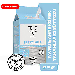 Vetcure Puppy Milk Yavru ve Anne Köpek İçin Tamamlayıcı Süt Tozu Takviyesi 200 gr