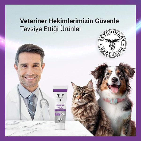 Vetcure Sedative Kedi ve Köpek Anksiyete ve Stres Davranış Sorunları Destekleyici Paste 100 gr - 3