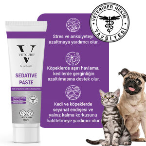 Vetcure Sedative Kedi ve Köpek Anksiyete ve Stres Davranış Sorunları Destekleyici Paste 100 gr - 2