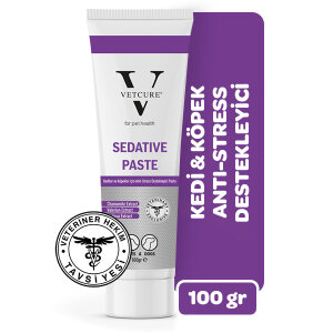 Vetcure Sedative Kedi ve Köpek Anksiyete ve Stres Davranış Sorunları Destekleyici Paste 100 gr