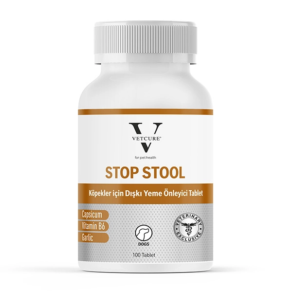 Vetcure Stop Stool Köpekler İçin Dışkı Yeme Önleyici 100 Tablet - 1