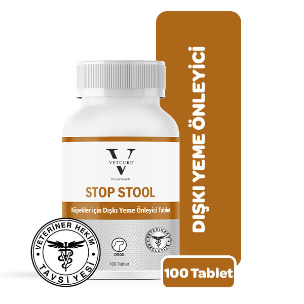 Vetcure Stop Stool Köpekler İçin Dışkı Yeme Önleyici 100 Tablet - 1