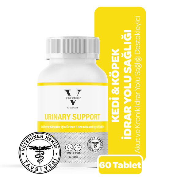 Vetcure Urinary Kedi ve Köpek Akut ve Kronik İdrar Yolu Sağlığı Destekleyici 60 Tablet - 1