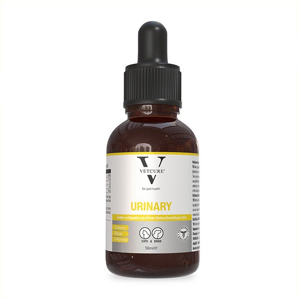 Vetcure Urinary  Kedi ve Köpek Akut ve Kronik İdrar Yolu Sağlığı Destekleyici Likit 50 ML - 1