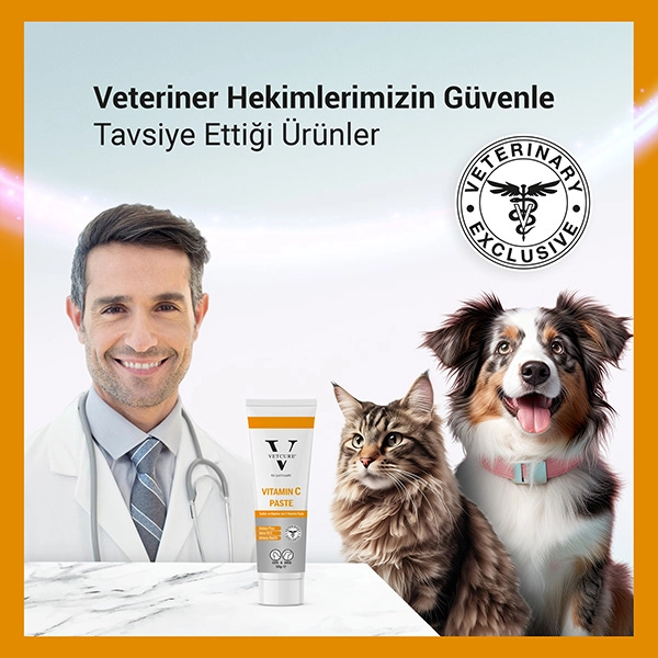 Vetcure Vitamin C  Kedi ve Köpek C Vitamini Desteği Paste 100 gr - 3
