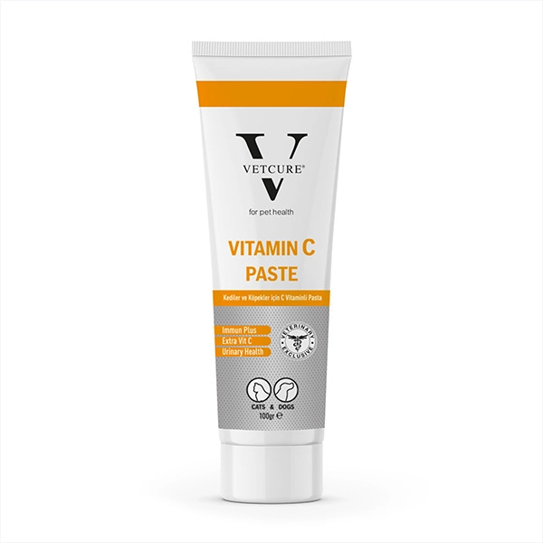 Vetcure Vitamin C  Kedi ve Köpek C Vitamini Desteği Paste 100 gr - 1