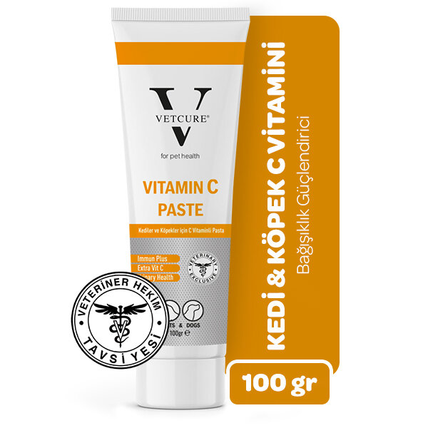 Vetcure Vitamin C Kedi ve Köpek C Vitamini Desteği Paste 100 gr - 1