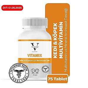 Vetcure Vitamix Kedi ve Köpek Multivitamin ve Mineral Aminoasit Desteği 75 Tablet