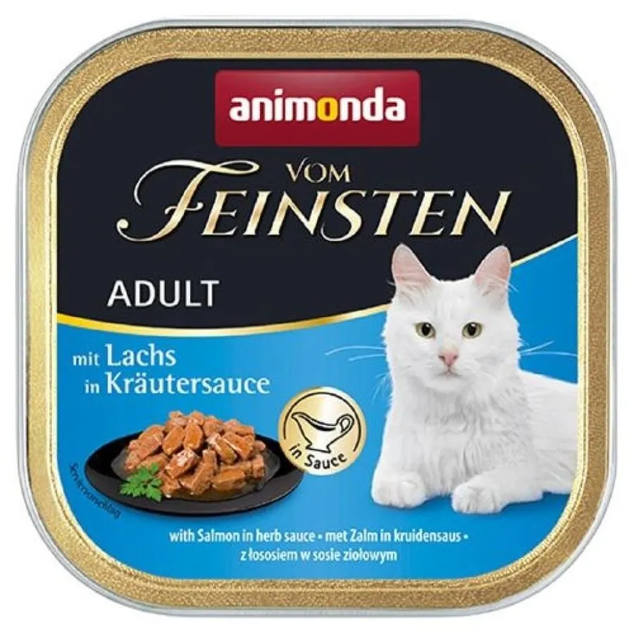 Animonda Vom Feinsten Tahılsız Somonlu ve Bitki Özlü Yetişkin Kedi Konservesi 100 GR - 1