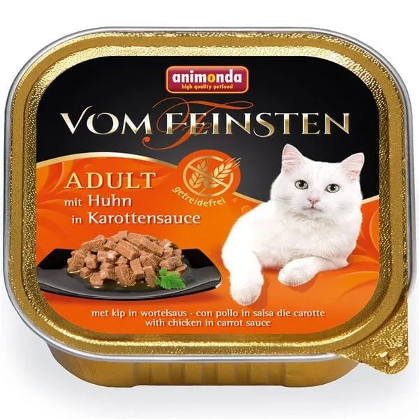 Animonda Vom Feinstein Havuç Soslu Tahılsız Tavuklu Kedi Yaş Maması 100 GR - 1