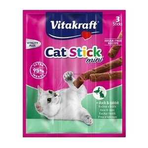 Vitakraft Kümes Tavşanlı ve Ördekli Kedi Ödül Çubuğu 3x6 Gr