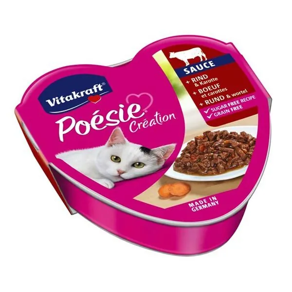 Vitakraft Poesie Biftekli Havuçlu Yaş Kedi Maması 85 Gr - 1