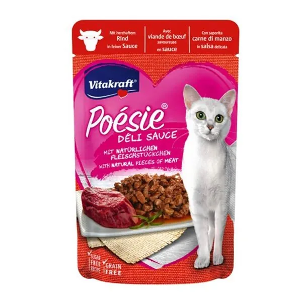 Vitakraft Poesie Dana Etli Yaş Kedi Maması 85 Gr - 1