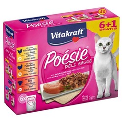 Vitakraft Poesie Soslu Karışık Etli Kedi Yaş Maması 6+1 Hediyeli 85 Gr