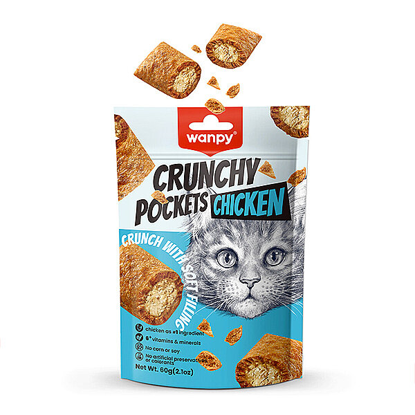 Wanpy Crunchy Pockets Tavuklu Kedi Ödül Maması 60 g