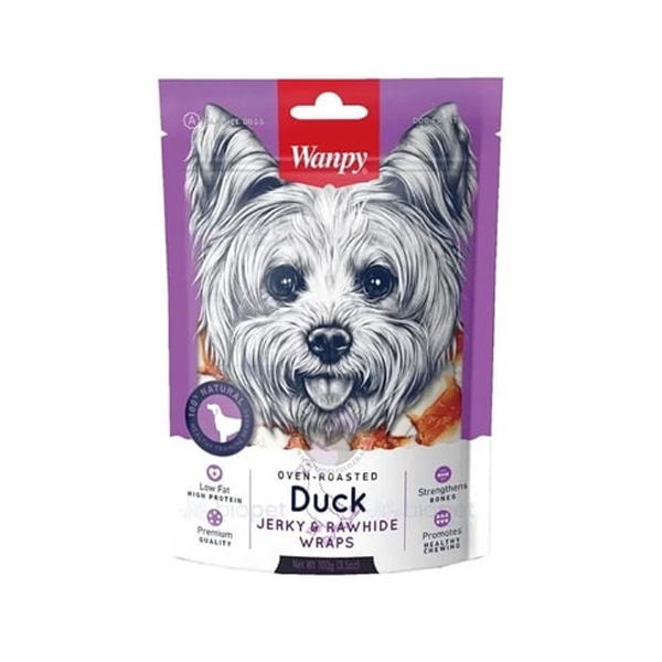 Wanpy Ördek Eti Deri Üzerine Sarılı Çubuk Köpek Ödül Maması 100 g - 1