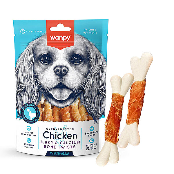 Wanpy Kalsiyumlu Gerçek Tavuk Sargı Köpek Ödülü 100 g - 1