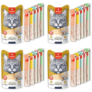 Wanpy Karışık 8 Lezzetli Krema Kedi Ödülü 14 gr x 100 Adet