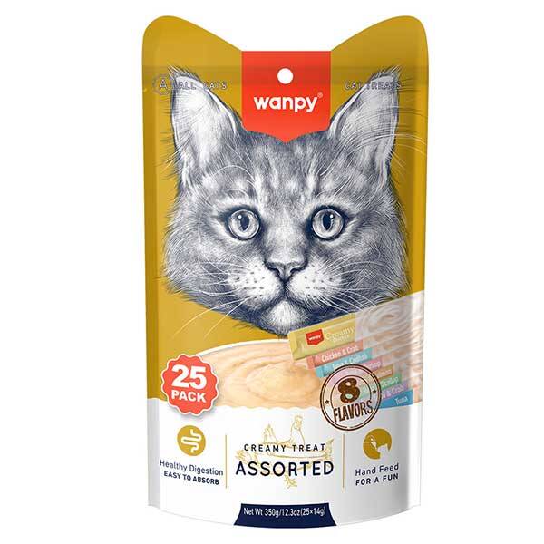 Wanpy Karışık 8 Lezzetli Krema Kedi Ödülü 14 gr x 25 Adet - 2