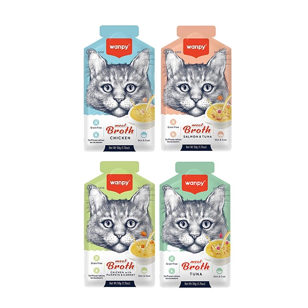 Wanpy Karışık Kedi Çorbası 50 gr x 4 Adet - 1
