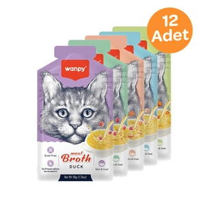 Wanpy Kediler için Çorba Karışık 50 Gr x 12 Adet