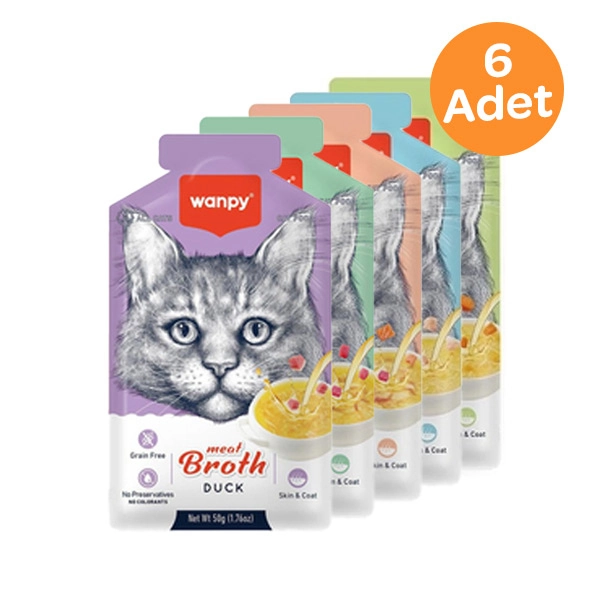 Wanpy Kediler için Çorba Karışık 50 Gr x 6 Adet - 1