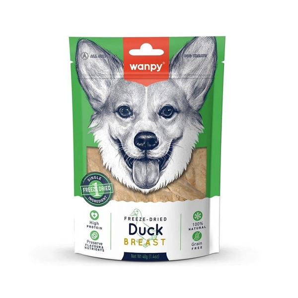 Wanpy Köpek Dondurularak Kurutulmuş Ördek Göğüs 40g - 1