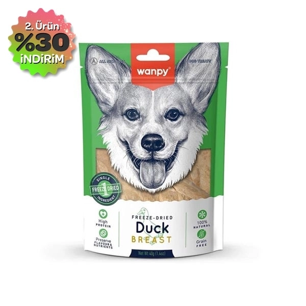 Wanpy Köpek Dondurularak Kurutulmuş Ördek Göğüs 40g - 2