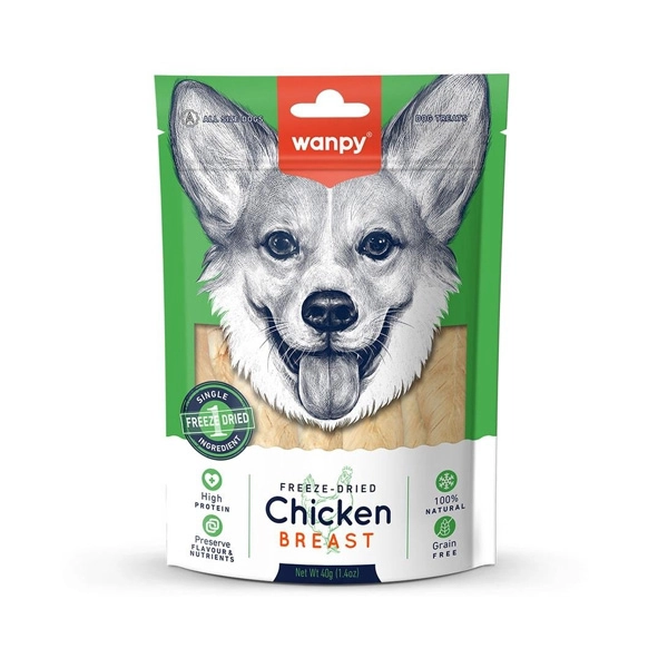 Wanpy Köpek Dondurularak Kurutulmuş Tavuk Göğüs 40g - 1
