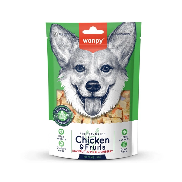 Wanpy Köpek Dondurularak Kurutulmuş Tavuk&Meyve 40g - 1