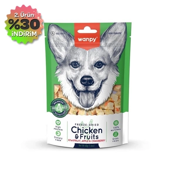 Wanpy Köpek Dondurularak Kurutulmuş Tavuk&Meyve 40g - 2