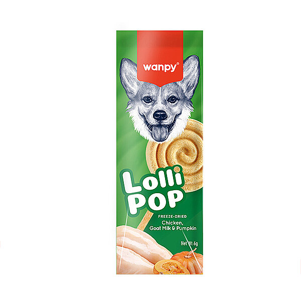 Wanpy LolliPop Balkabaklı Dondurularak Kurutulmuş Köpek Ödül Maması 6 g