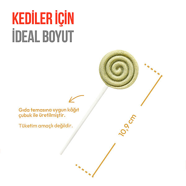 Wanpy LolliPop Kedi Otlu Dondurularak Kurutulmuş Kedi Ödül Maması 1,4 g - 2