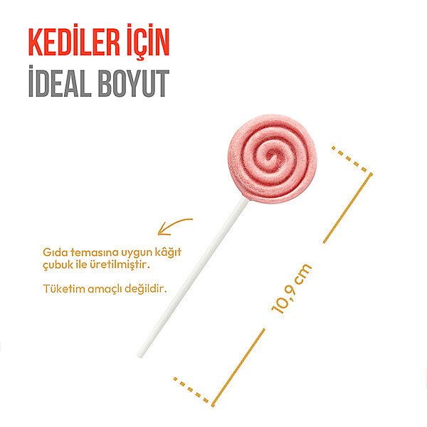 Wanpy LolliPop Kızılcıklı Dondurularak Kurutulmuş Kedi Ödül Maması 1,4 g - 2