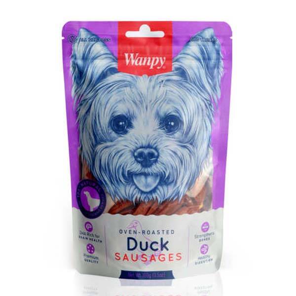 Wanpy Ördek Etli Yumuşak Sosis Köpek Ödül Maması 100 g - 1