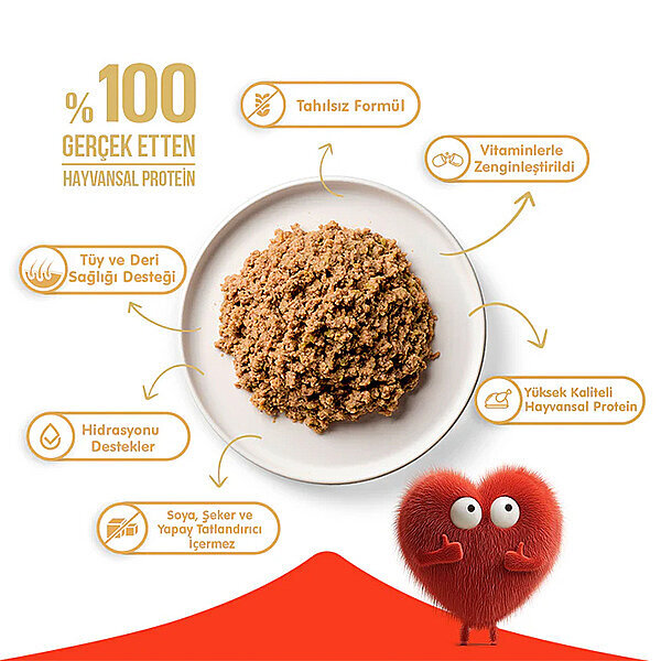 Wanpy Tahılsız  %100 Gerçek Et Kuzu Etli Kedi Konservesi 375 gr - 2
