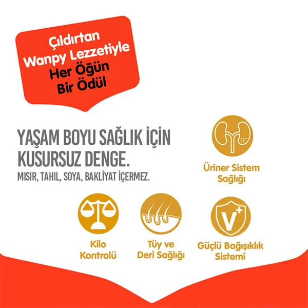 Wanpy Tahılsız Kısırlaştırılmış Somonlu Yetişkin Kedi Maması 1,5 kg - 5