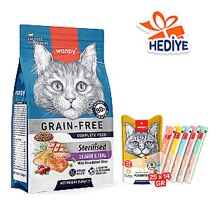 Wanpy Tahılsız Kısırlaştırılmış Somonlu Yetişkin Kedi Maması 1,5 kg