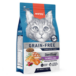 Wanpy Tahılsız Kısırlaştırılmış Somonlu Yetişkin Kedi Maması 1,5 kg - 7