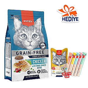 Wanpy Tahılsız Tavuklu Yetişkin Kedi Maması 1,5 kg